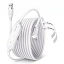 Propojovací kábel USB-A na USB-C s nabíjaním 18 W a uhlovým konektorom v bielej farbe pre Quest 3/3S/2/Pro a Pico 4/Ultra k PC a SteamVR 4