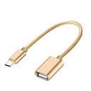 Προσαρμογέας USB-C σε USB 2.0 για σύνδεση μονάδας flash ή ποντικιού σε τηλέφωνο Πλεγμένο καλώδιο από νάιλον Κορυφές από κράμα αλουμινίου Μήκος 4