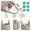 Prošívaná nylonová taška přes rameno Velkokapacitní crossbody kabelka s kapsami na zip Rozměry 21 x 16 x 7 cm Školní taška do školy i práce 6