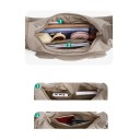 Prošívaná nylonová taška přes rameno Velkokapacitní crossbody kabelka s kapsami na zip Rozměry 21 x 16 x 7 cm Školní taška do školy i práce 8