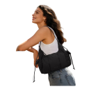 Prošívaná nylonová taška přes rameno Velkokapacitní crossbody kabelka s kapsami na zip Rozměry 21 x 16 x 7 cm Školní taška do školy i práce 9