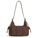Prošívaná nylonová taška přes rameno Velkokapacitní crossbody kabelka s kapsami na zip Rozměry 21 x 16 x 7 cm Školní taška do školy i práce 2