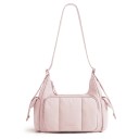Prošívaná nylonová taška přes rameno Velkokapacitní crossbody kabelka s kapsami na zip Rozměry 21 x 16 x 7 cm Školní taška do školy i práce 4