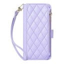 Prošívané knížkové pouzdro na Samsung Galaxy A57 Odolné Kapsa na zip Kapsy na karty Magnetické zavírání Odepínací poutko na zápěstí Obal 7