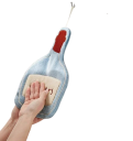 Prosop de mâini din două straturi 31 x 19 cm Prosop din poliester cu uscare rapidă cu cârlig Motiv sticle albastre pentru bucătărie și baie 3