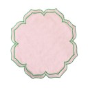 Prostírão de algodão 40,6 x 40,6 cm Forma de flor com borda arredondada Têxtil decorativo para mesa 100% algodão 6