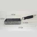 Prostokątna patelnia nieprzywierająca 13 x 18 cm z podwójnym dnem i uchwytem bakelitowym do wszystkich rodzajów kuchenek 2