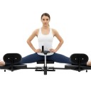 Protahovací stroj na nohy s ručním kolem 0–210°, nosnost 100 kg, délka 166 cm, kovová konstrukce, čalouněný, černý, cvičení flexibility 10