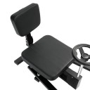 Protahovací stroj na nohy s ručním kolem 0–210°, nosnost 100 kg, délka 166 cm, kovová konstrukce, čalouněný, černý, cvičení flexibility 2