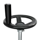 Protahovací stroj na nohy s ručním kolem 0–210°, nosnost 100 kg, délka 166 cm, kovová konstrukce, čalouněný, černý, cvičení flexibility 8