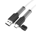 Proteção de silicone para cabo contra quebra - Manga protetora de cabo Tipo A para Tipo C - Manga flexível para maior durabilidade do conector 1