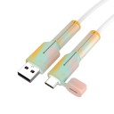 Proteção de silicone para cabo contra quebra - Manga protetora de cabo Tipo A para Tipo C - Manga flexível para maior durabilidade do conector 2