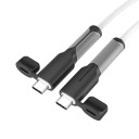 Proteção de silicone para cabo contra quebra Manga protetora para cabo de carregamento Tipo C para Tipo C Prolongamento da vida útil do conector 1