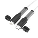 Proteção de silicone para cabo contra quebras - Manga protetora para cabo Tipo C para Lightning - Prolongamento da vida útil para dispositivos iPhone 1
