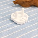 Protecção de segurança para tomadas 5 pcs Protecção infantil cobrindo os orifícios das tomadas elétricas Plástico ABS branco Dimensões 3,7 x 3,3 cm 3