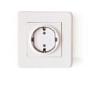 Protecção de segurança para tomadas 5 pcs Protecção infantil cobrindo os orifícios das tomadas elétricas Plástico ABS branco Dimensões 3,7 x 3,3 cm 4
