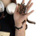 Protección para auriculares AirPods 4 Patrón de carey en tono ámbar Funda a prueba de golpes con recortes para el puerto de carga 10