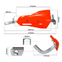 Protecteur de poignée de moto ensemble de 2 pièces protection des leviers de frein, d'embrayage et d'accélérateur longueur 31 cm plastique PP et alliage d'aluminium pour motos cross enduro 8