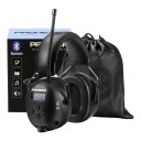 Protecteurs auditifs électroniques avec Bluetooth 5.0 Casque avec radio FM/AM et écran LCD Atténuation SNR 31 dB Batterie 2000 mAh 3