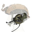Protecteurs auditifs tactiques pour le tir avec microphone Sous casque tactique Casque anti-bruit Taille réglable Compatible avec les systèmes 2
