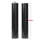 Protecteurs de fourche avant en carbone universels 248 mm noirs brillants avec motif en carbone paire de protections en plastique rigide 2
