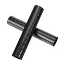 Protecteurs de fourche avant en carbone universels pour moto 260 mm noirs brillants avec motif en carbone paire de protections en plastique rigide 1