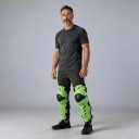 Protections de genoux et de tibias pour moto avec partie de genou surélevée et coque divisée avec ouvertures taille universelle 11