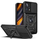 Protective Case with Magnet, Stand and Lens Cover for Xiaomi Poco M3 Pro 4G 2