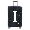 Protective Stretch Cover for Travel Suitcase with Letter Design 48–53 cm Elastic Fabric Black Luggage Cover for Suitcase Protection 8
