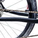 Protector de cadena de bicicleta 22 x 3,3 cm Aspecto de carbono Funda protectora para cuadro de bicicleta Funda autoadhesiva negra contra arañazos 2