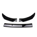 Protector de parachoques delantero, spoiler de 3 piezas y splitter de plástico PP, negro brillante, para BMW serie 3 G20 G21 320i 325i 2019–2022 3