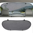 Protector solar para la luneta trasera del coche Malla de nylon fina Forma ovalada 100 x 50 cm Sujeción con ventosas Sombra para los pasajeros 6