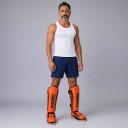 Protectores de espinillas y empeines para adultos tamaño L Longitud 37 cm Cuero PU suave y espuma EVA Kickboxing Boxeo y taekwondo 10