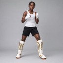 Protectores de espinillas y empeines para Muay Thai tamaño S Para altura de 105–135 cm Protección reforzada de tobillo Para niños 16