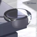 Protectores de esquinas para muebles de PVC blando redondos transparentes de 20 x 30 mm, juego de 16 piezas para seguridad infantil y absorción de impactos 2