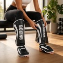 Protège-tibias et protège-pieds Muay Thai taille S Pour une hauteur de 105 à 135 cm Protection renforcée de la cheville Pour enfants Boxe 7