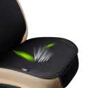 Protetor de assento de carro respirável com bolsa para telemóvel Almofada de automóvel Luxuosa capa de linho para assento Proteção universal do assento Almofada de carro confortável 2