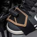Protetor de borracha antiderrapante para botas de moto Tamanho 34–47 Fita elástica Velcro Proteção do calçado para pedal de mudança 3