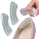 Protetor de calcanhar em silicone 1 par Transparente almofada macia contra bolhas e escoriações Proteção da parte de trás do pé Conforto design 2