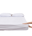 Protetor de colchão branco à prova de água Capa protetora respirável para colchão Lençol acolchoado resistente para colchão Capa elástica à prova de água para colchão 90 x 200 x 30 cm 2