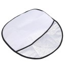 Protetor solar para volante 49 x 45 cm Cobertura dobrável prateada para volante de carro Proteção contra raios UV Protetor anti-UV duplo forte 1