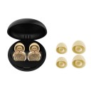 Protetores auriculares com três níveis ajustáveis de atenuação de ruído com pontas de silicone em estojo redondo para concertos, dormir 3