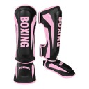 Protetores de canela e peito do pé para Muay Thai tamanho M Altura 135–165 cm Reforço de acolchoamento Juniores e adultos Boxe e sanda 4