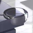 Protetores de canto redondos transparentes de mobiliário em PVC macio com dimensões de 20 x 30 mm, conjunto de 4 unidades para proteção das crianças contra impactos e lesões 1