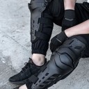 Protetores de joelhos e canelas para moto com parte do joelho elevada e concha dividida com orifícios tamanho universal 8