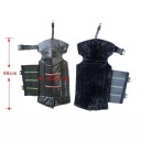 Protezione calda per ginocchia da motocicletta Fodera rinforzata 2 cm in PU pelle con lana artificiale Resistente al vento, al freddo e alla pioggia nera 2