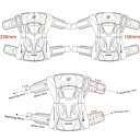 Protezione per ginocchia da motocicletta con elementi riflettenti Manicotti protettivi MX regolabili per motocross Cinghie doppie in velcro 2