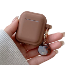 Protezione senza preoccupazioni per AirPods 1 2 Custodia in silicone con portachiavi, copertura elegante e pratica per auricolari 4