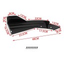 Protezione Universale per Paraurti Posteriore 48×16,5 cm Design in Carbonio ABS Spoiler Angolare Paraurti Protezione Anticollisione 2