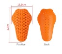Protezioni per ginocchia arancioni con inserti in schiuma PU Assorbimento degli urti Attrezzatura sportiva Moto ciclismo sci pattinaggio 2